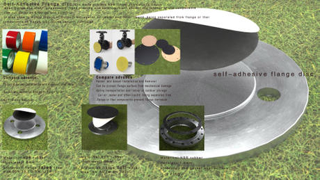 self adhesive flange disc compare plastic flange cover in storage and shipping
